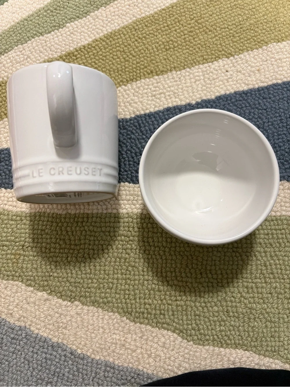 Le Creuset White Stoneware Mug & Rice Bowl Set